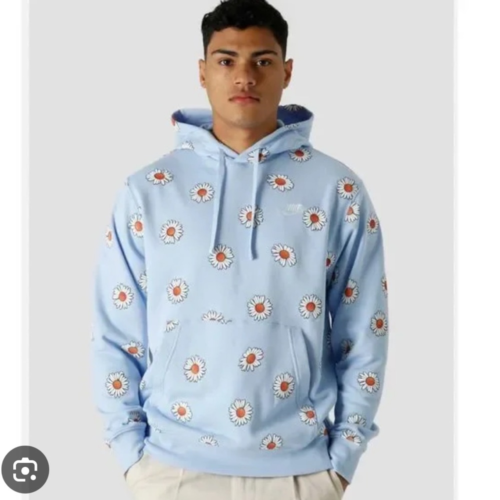 Nike Blue Daisy Floral Hoodie
